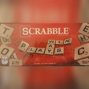 NWT Make offer Hasbro Scrabble game with wooden letters great game for all ages!